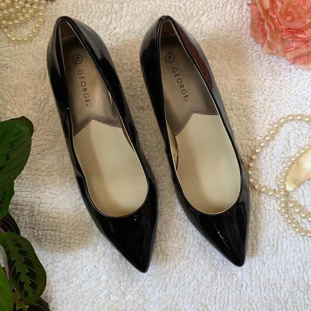 George Faux Patent Leather Pump